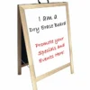 A-Frame Sidewalk Dry Erase Whiteboard – Double Sided - Natural Wood Frame -Endurance Sales dry erase a frame signboard