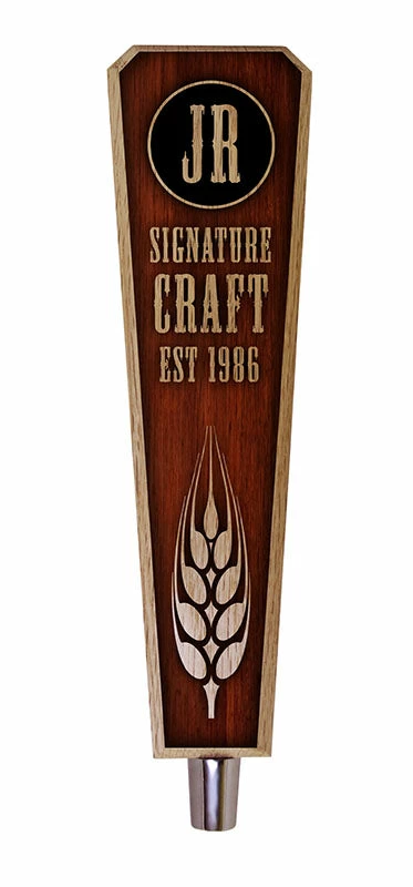 Oak Wood Beer Tap Handles - Flared Shape - Initial Signature Craft 9 Oak Wood Beer Tap Handles - Flared Shape - Initial Signature Craft - Image 7