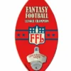 Fantasy Football League Champion Football Shaped Wall Bottle Opener -Endurance Sales fantasy football wood wall bottle opener