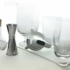 BarConic® Feather Etched Bar Kit W/30oz Stemmed Mixing Glass