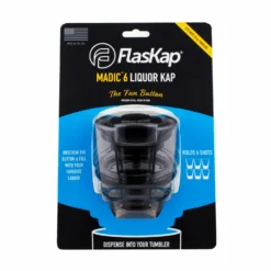 FlasKap Madic Liquor Lid For Large Tumblers - 6 Ounce (Color Options) -Endurance Sales flaskap clean black 6oz
