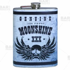 Stainless Steel Hip Flask - Moonshine Design - Several Size Options 9 Stainless Steel Hip Flask - Moonshine Design - Several Size Options -Endurance Sales flasks printed size 12oz bp moon