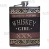 Stainless Steel Hip Flask -Whiskey Girl Design - Several Size Options -Endurance Sales flasks printed size 12oz bp wg