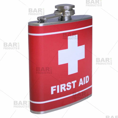 Stainless Steel Hip Flask - First Aid Design - Several Size Options 4 Stainless Steel Hip Flask - First Aid Design - Several Size Options - Image 2