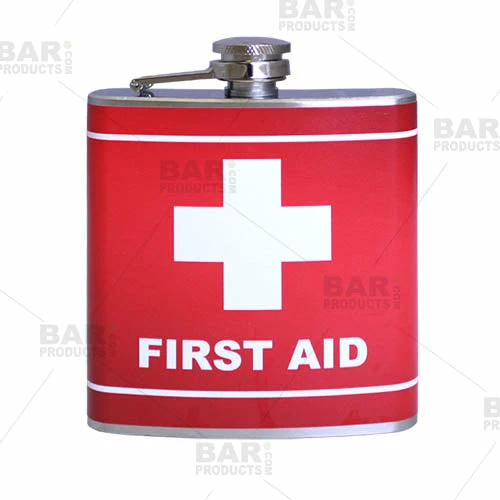 Stainless Steel Hip Flask - First Aid Design - Several Size Options 6 Stainless Steel Hip Flask - First Aid Design - Several Size Options - Image 4