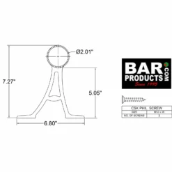 Floor Mount Bracket (Finish Options) 11 Floor Mount Bracket (Finish Options) -Endurance Sales floor mountcopy