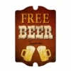 Free Beer Tomorrow Wood Plaque Bar Sign Tavern-shaped -Endurance Sales free beer tomorrow wood frame sign