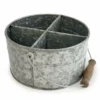 Galvanized Table Caddy - Round 1 Galvanized Table Caddy - Round -Endurance Sales galvanized utensil holder bpc800