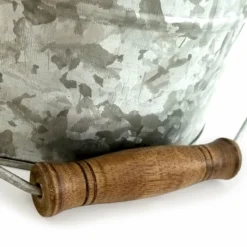 Galvanized Table Caddy - Round -Endurance Sales galvanized utensil holder bpc800 4