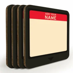 Wooden Coasters - Custom "Switch" Style Cartridge Coasters - Set Of 4 W/ Coaster Caddy