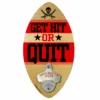 Get Hit Or Quit Football Shaped Wall Mounted Beer Bottle Opener -Endurance Sales get hit or quit football wood shape 800