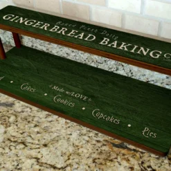 Counter Caddies™ - "Gingerbread Baking Co." Artwork - Straight Shelf - 24" Length