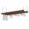 Glass Rack - 14" X 35" - Walnut Wood -Endurance Sales glass hanger bs