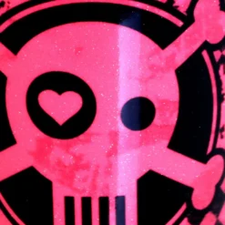 Cocktail Shaker Tin - Printed Designer Series - 28oz Weighted - NEON Pink Checkered Skull -Endurance Sales glitter closeup web checkered skull