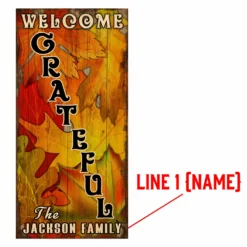 Customizable Large Vintage Wooden Bar Sign - Leaves - 11 3/4" X 23 3/4" - Multiple Design Options Available -Endurance Sales greatful web 3