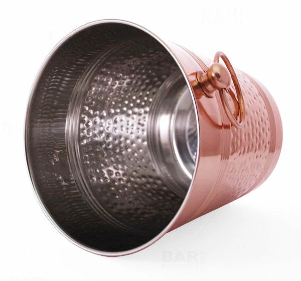 Copper Ice Bucket - Hammered Style 4 Copper Ice Bucket - Hammered Style - Image 2