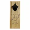 Engraved Tree Heart Wooden Wall Bottle Opener W/ Magnetic Cap Catcher -Endurance Sales hard wood opener magnet treeheart