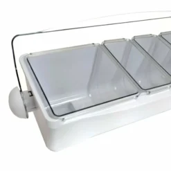 Condiment Holder (4) 1-Quart (1) 2-Quart Fruit Trays - White -Endurance Sales holder white2