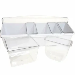 Condiment Holder (4) 1-Quart (1) 2-Quart Fruit Trays - White -Endurance Sales holder white4