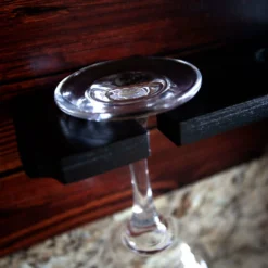 "How To Tell Time" Coffee Mug And Wine Glass Holder - Wood Board Background (Hardware Included) -Endurance Sales how to tell time hardware wine glass preinstalled ready to hang black