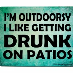 I'm Outdoorsy Wood Bar Sign Tavern-Shaped