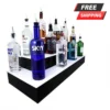 BarConic® LED Liquor Bottle Display Shelf - Outside Corner - 3 Steps - Black -Endurance Sales image png1208561264