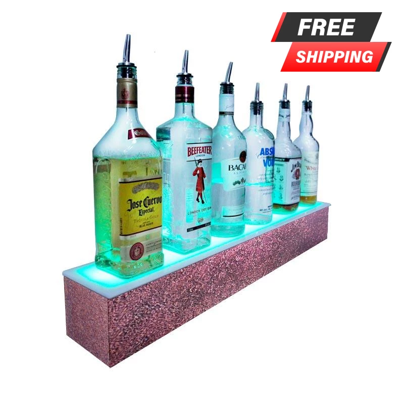 BarConic® LED Liquor Bottle Display Shelf - 1 Step - Aged Bronze - Several Lengths 3 BarConic® LED Liquor Bottle Display Shelf - 1 Step - Aged Bronze - Several Lengths