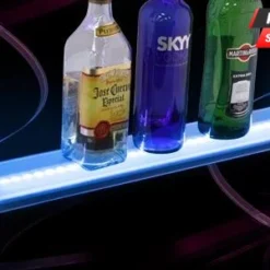 LED Liquor Bottle Shelf - 1 Tier - 24"