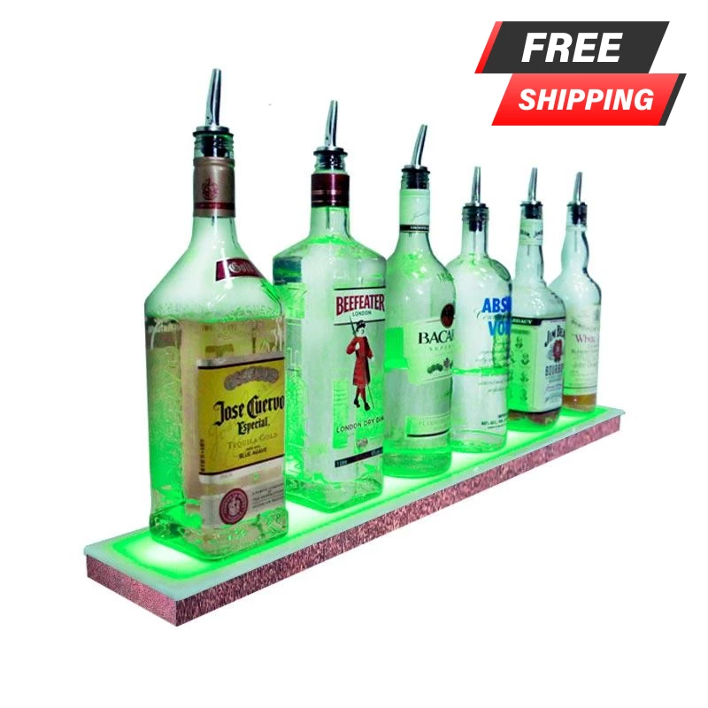 BarConic® LED Liquor Bottle Display Shelf - Low Profile - 1 Step - Aged Bronze - Several Lengths 3 BarConic® LED Liquor Bottle Display Shelf - Low Profile - 1 Step - Aged Bronze - Several Lengths