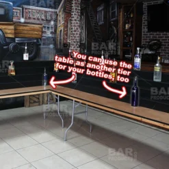 MixMaster™ 2 Tier Incremental Wooden Liquor Bottle Shelf Displays - Black -Endurance Sales incremental liquor bottle display shelves 3 tier black bpc 335 2