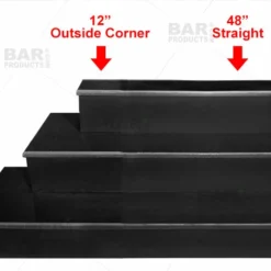MixMaster™ 2 Tier Incremental Wooden Liquor Bottle Shelf Displays - Black -Endurance Sales incremental liquor bottle display shelves 4 tier bpc 11 2 2