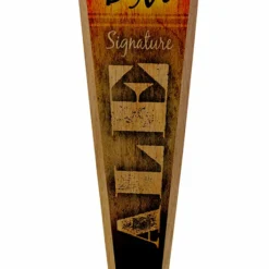 Oak Wood Beer Tap Handles - Flared Shape - Initial ALE Design -Endurance Sales initial ale beer tap handle 8in web