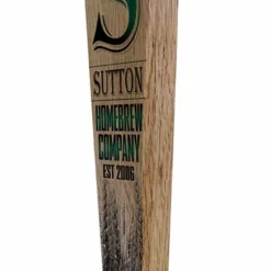 Oak Wood Beer Tap Handles - Flared Shape - Initial Homebrew Company -Endurance Sales initial hbc beer tap handle 10in web angle