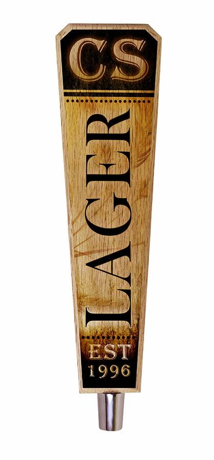 Oak Wood Beer Tap Handles - Flared Shape - Initial LAGER Design 7 Oak Wood Beer Tap Handles - Flared Shape - Initial LAGER Design - Image 5