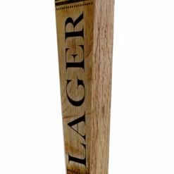 Oak Wood Beer Tap Handles - Flared Shape - Initial LAGER Design 14 Oak Wood Beer Tap Handles - Flared Shape - Initial LAGER Design -Endurance Sales initial lager beer tap handle 10in web angle 1