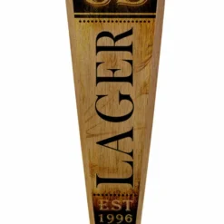 Oak Wood Beer Tap Handles - Flared Shape - Initial LAGER Design 12 Oak Wood Beer Tap Handles - Flared Shape - Initial LAGER Design -Endurance Sales initial lager beer tap handle 8in web 2
