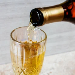 BarConic® Iridescent Diamond Pattern Flute Glass - 5.5 Ounce (Quantity Options) -Endurance Sales iridescent flute glass scene2