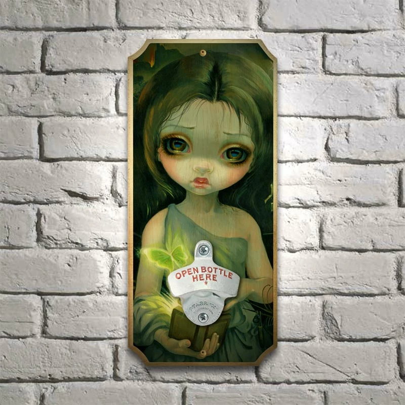 Pandora's Box - Wood Plaque Wall Mounted Bottle Opener 4 Pandora's Box - Wood Plaque Wall Mounted Bottle Opener - Image 2