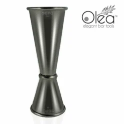 Olea™ Bar Set - Gunmetal Black - 4 Piece (Bar Spoon Tip Option) -Endurance Sales jigger tall black plated 1x2 1 2