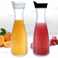 Juice Carafes - 54 Ounce Jar - Black Or White Lid