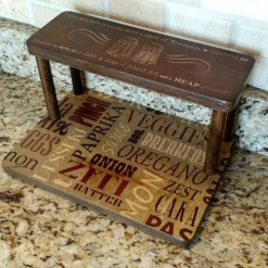 Counter Caddies™ - "CULINARY" Themed Artwork - Straight Shelf - 12" Length -Endurance Sales kitchen 12 shelf web 800