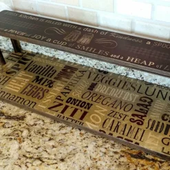 Counter Caddies™ - "CULINARY" Themed Artwork - Straight Shelf - 24" Length -Endurance Sales kitchen 24 shelf web 800