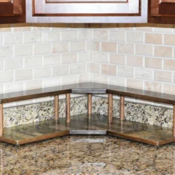 CUSTOMIZABLE Counter Caddies™ - "CULINARY" Themed Artwork - Corner Shelf -Endurance Sales kitchen corner shelf web 3