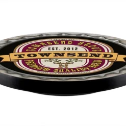 Wood Lazy Susan - Add Your Name - Bottle Cap - Size Variations -Endurance Sales lazy susan wood table bottle cap front view of product bb8188e0 226a 4c1b 9acc 58a811ef5822