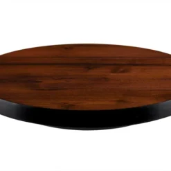 Lazy Susan - WOOD GRAIN Designs - 3 Different Sizes - For Kitchen Table Top -Endurance Sales lazy susan wood table brown wood front view of product 1