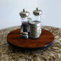 Lazy Susan - WOOD GRAIN Designs - 3 Different Sizes - For Kitchen Table Top -Endurance Sales lazy susan wood table brown wood main picture bpc 1