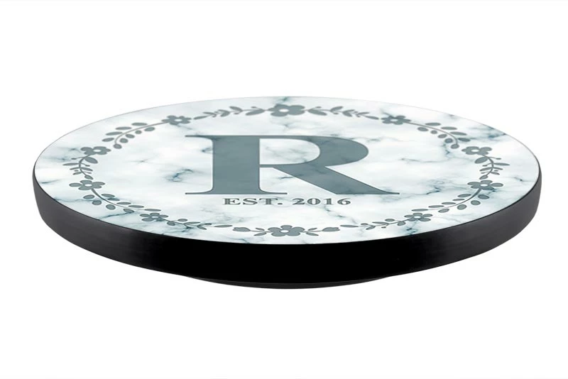ADD YOUR NAME Lazy Susan - MARBLE MONOGRAM - 3 Different Sizes - Table Top 4 ADD YOUR NAME Lazy Susan - MARBLE MONOGRAM - 3 Different Sizes - Table Top - Image 2