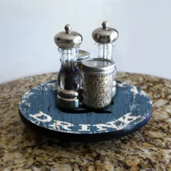 Lazy Susan - EAT & DRINK - 3 Different Sizes - For Kitchen Table Top -Endurance Sales lazy susan wood table eat drink main picture bpc