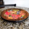Lazy Susan - WATERCOLOR FLOWERS - 3 Different Sizes - For Kitchen Table Top -Endurance Sales lazy susan wood table end watercolor flowers table kitchen view