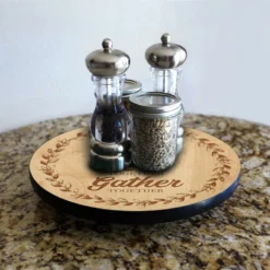 Lazy Susan - EAT LIVE GATHER - 3 Different Sizes - For Kitchen Table Top 14 Lazy Susan - EAT LIVE GATHER - 3 Different Sizes - For Kitchen Table Top -Endurance Sales lazy susan wood table gather main picture bpc